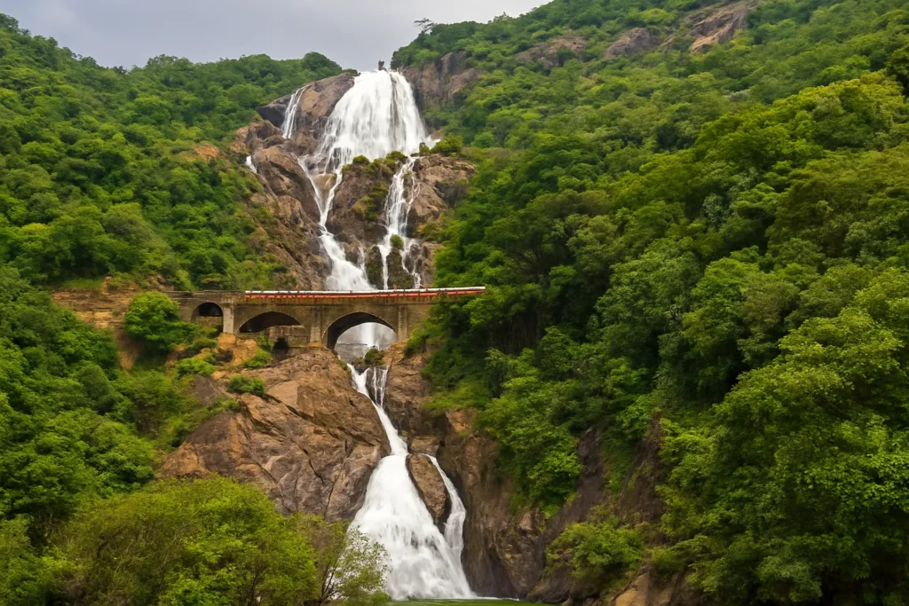Where is Dudhsagar Waterfall