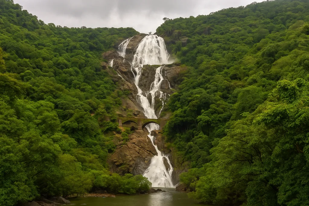 Where is Dudhsagar Waterfall in India