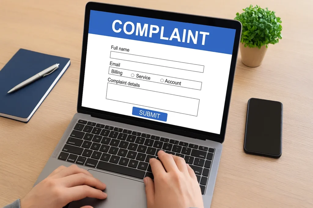 online mes complaint